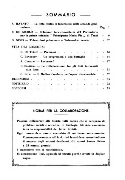 Il Consorzio antitubercolare Rivista mensile scientifico sociale di tisiologia