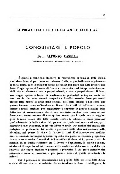 Il Consorzio antitubercolare Rivista mensile scientifico sociale di tisiologia