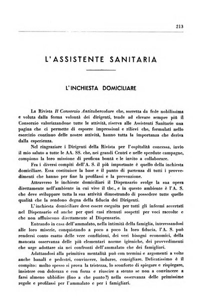 Il Consorzio antitubercolare Rivista mensile scientifico sociale di tisiologia