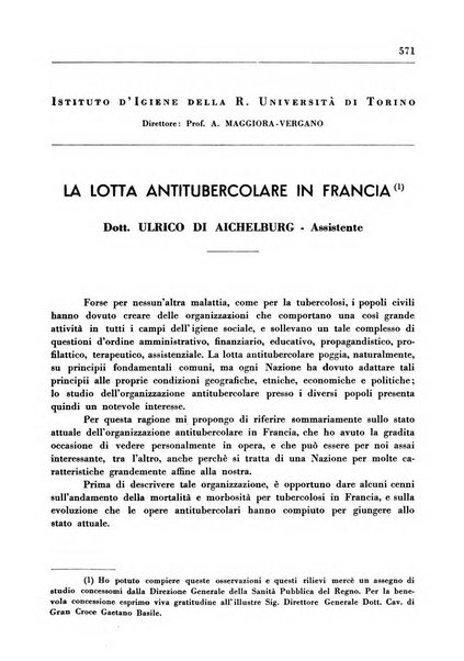 Il Consorzio antitubercolare Rivista mensile scientifico sociale di tisiologia