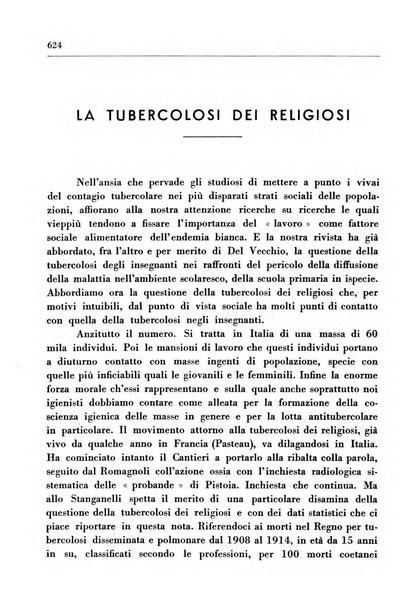 Il Consorzio antitubercolare Rivista mensile scientifico sociale di tisiologia