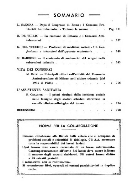 Il Consorzio antitubercolare Rivista mensile scientifico sociale di tisiologia