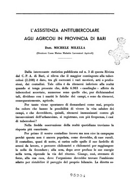 Il Consorzio antitubercolare Rivista mensile scientifico sociale di tisiologia