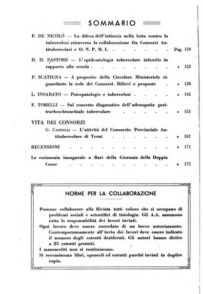 Il Consorzio antitubercolare Rivista mensile scientifico sociale di tisiologia