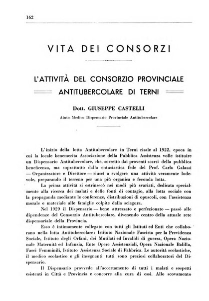 Il Consorzio antitubercolare Rivista mensile scientifico sociale di tisiologia