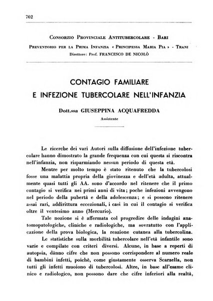 Il Consorzio antitubercolare Rivista mensile scientifico sociale di tisiologia