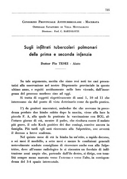 Il Consorzio antitubercolare Rivista mensile scientifico sociale di tisiologia