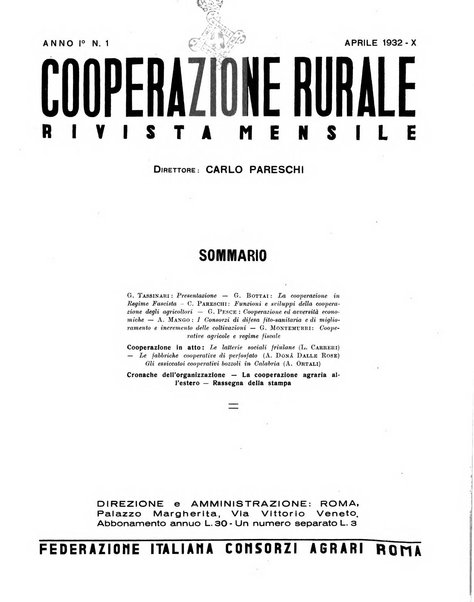 Cooperazione rurale rivista mensile