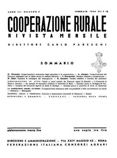 Cooperazione rurale rivista mensile