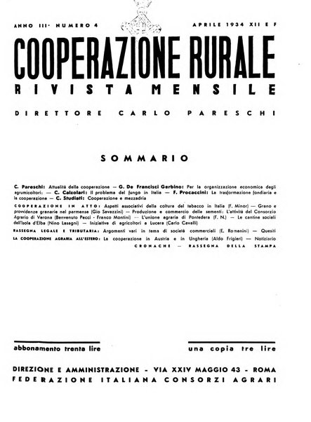 Cooperazione rurale rivista mensile