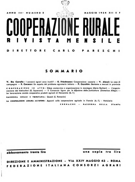 Cooperazione rurale rivista mensile