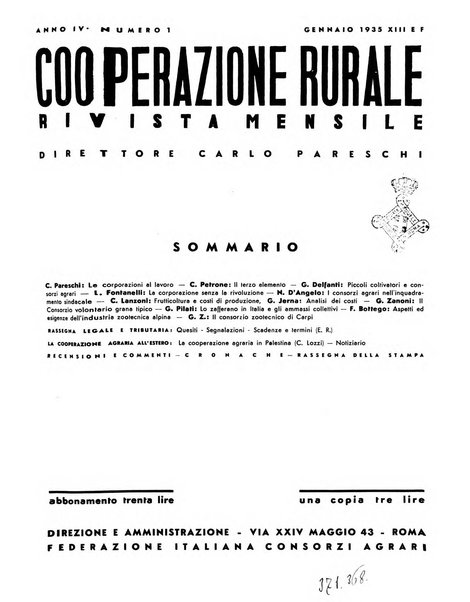 Cooperazione rurale rivista mensile