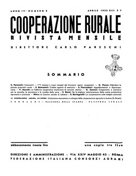 Cooperazione rurale rivista mensile