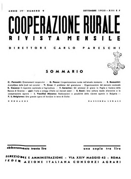 Cooperazione rurale rivista mensile