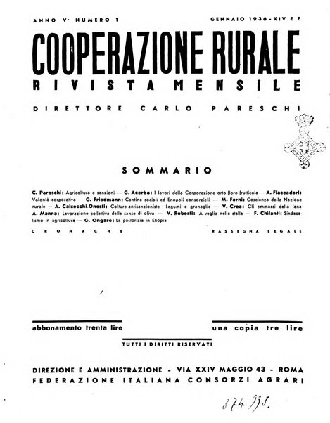 Cooperazione rurale rivista mensile