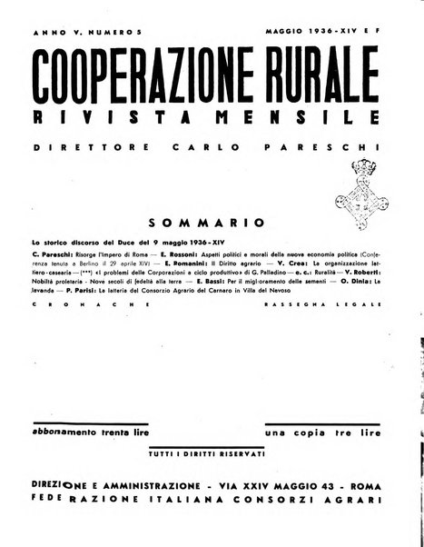 Cooperazione rurale rivista mensile