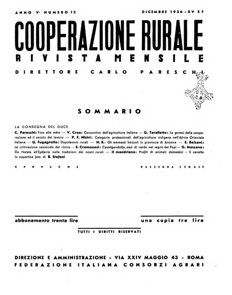 Cooperazione rurale rivista mensile