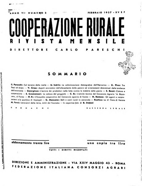 Cooperazione rurale rivista mensile