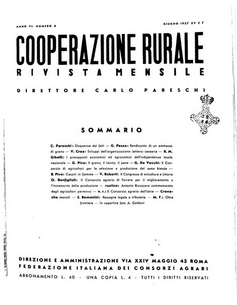 Cooperazione rurale rivista mensile