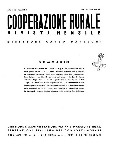 Cooperazione rurale rivista mensile