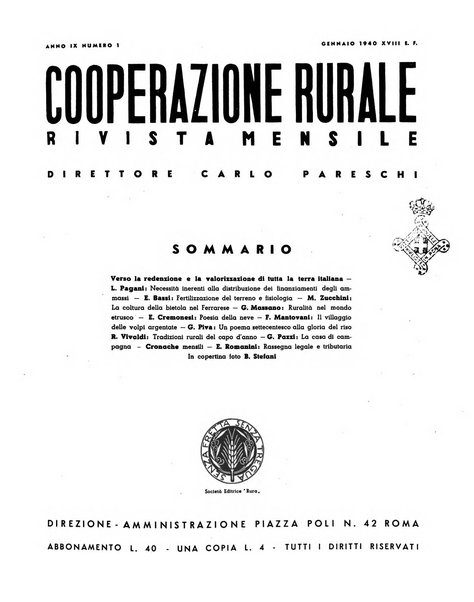 Cooperazione rurale rivista mensile