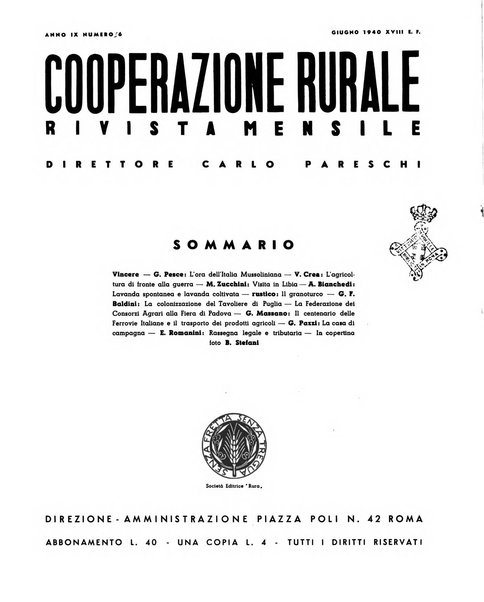 Cooperazione rurale rivista mensile