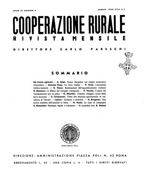 Cooperazione rurale rivista mensile