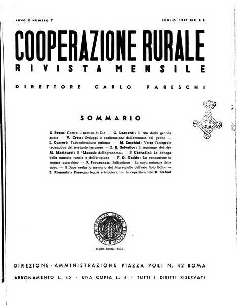 Cooperazione rurale rivista mensile