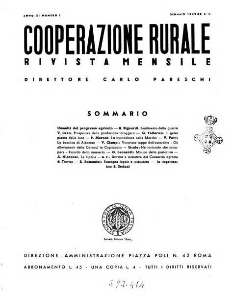 Cooperazione rurale rivista mensile