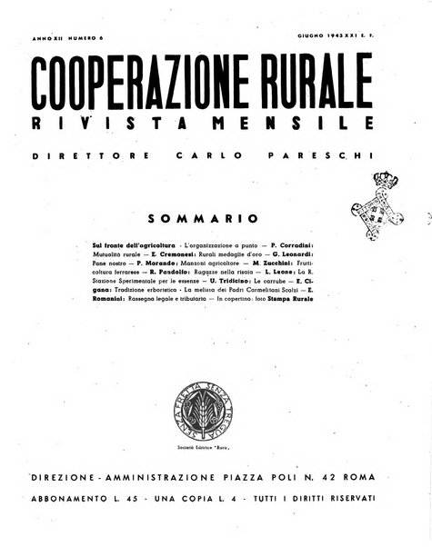 Cooperazione rurale rivista mensile