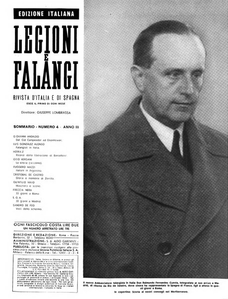 Legioni e falangi rivista d'Italia e di Spagna