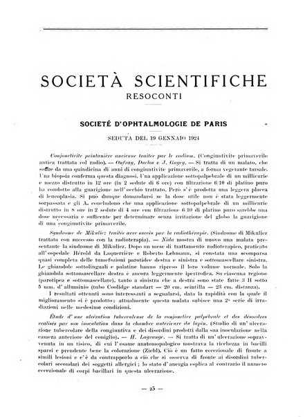 Lettura oftalmologica rivista mensile di oculistica pratica