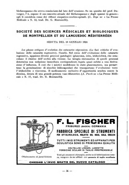 Lettura oftalmologica rivista mensile di oculistica pratica