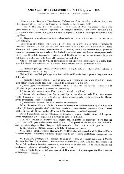 Lettura oftalmologica rivista mensile di oculistica pratica