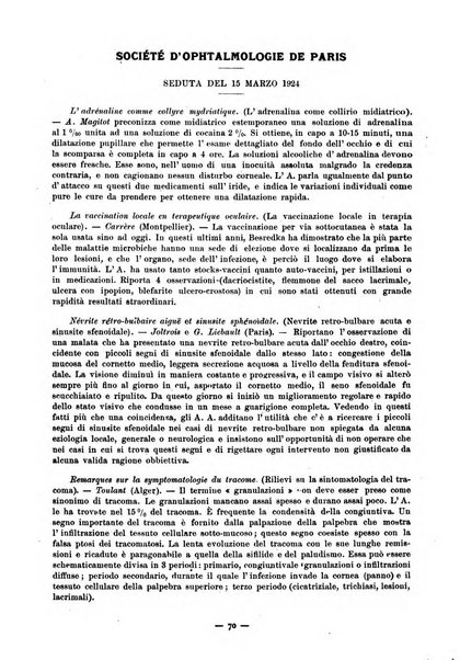 Lettura oftalmologica rivista mensile di oculistica pratica