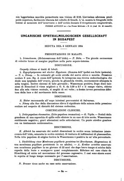 Lettura oftalmologica rivista mensile di oculistica pratica