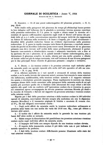 Lettura oftalmologica rivista mensile di oculistica pratica