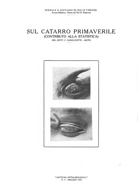 Lettura oftalmologica rivista mensile di oculistica pratica