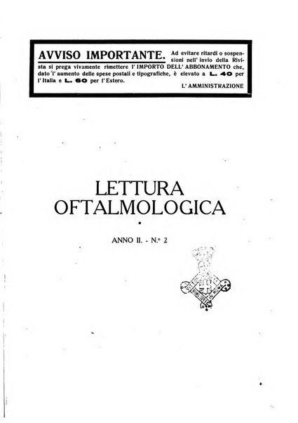 Lettura oftalmologica rivista mensile di oculistica pratica