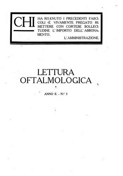 Lettura oftalmologica rivista mensile di oculistica pratica