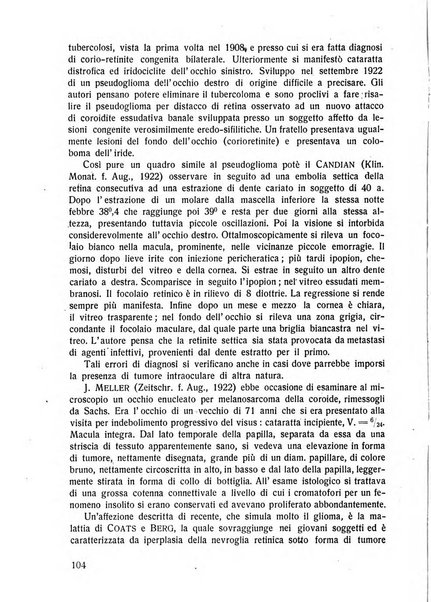 Lettura oftalmologica rivista mensile di oculistica pratica