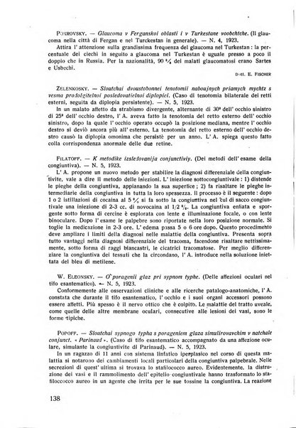 Lettura oftalmologica rivista mensile di oculistica pratica