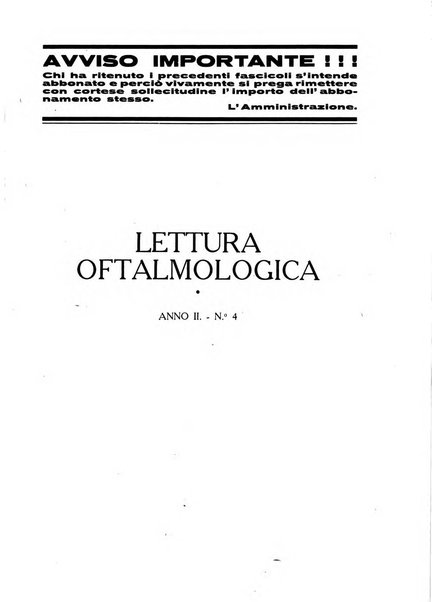 Lettura oftalmologica rivista mensile di oculistica pratica