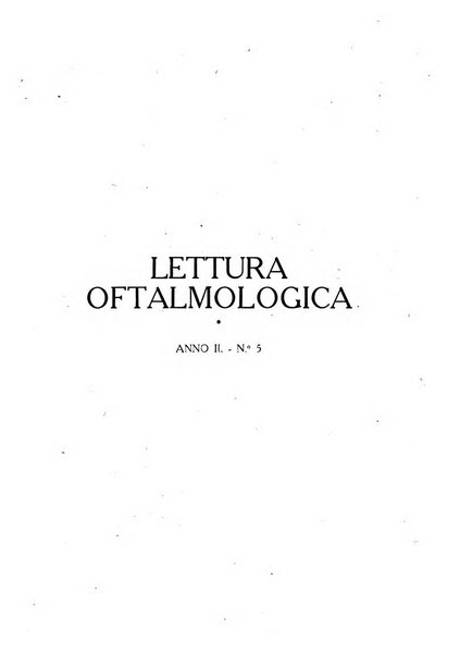 Lettura oftalmologica rivista mensile di oculistica pratica