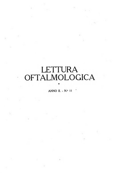 Lettura oftalmologica rivista mensile di oculistica pratica