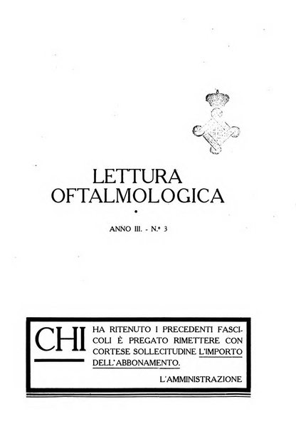 Lettura oftalmologica rivista mensile di oculistica pratica