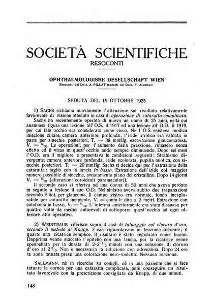 Lettura oftalmologica rivista mensile di oculistica pratica