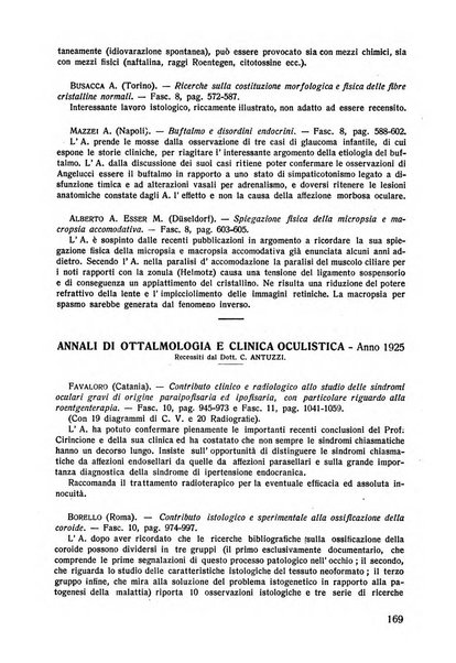 Lettura oftalmologica rivista mensile di oculistica pratica