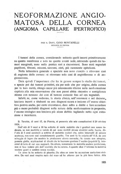 Lettura oftalmologica rivista mensile di oculistica pratica