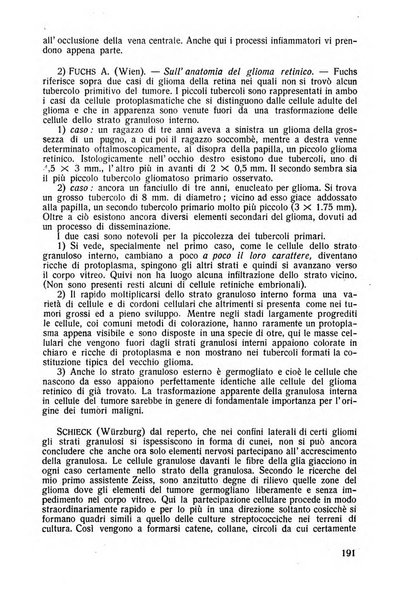 Lettura oftalmologica rivista mensile di oculistica pratica